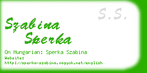 szabina sperka business card